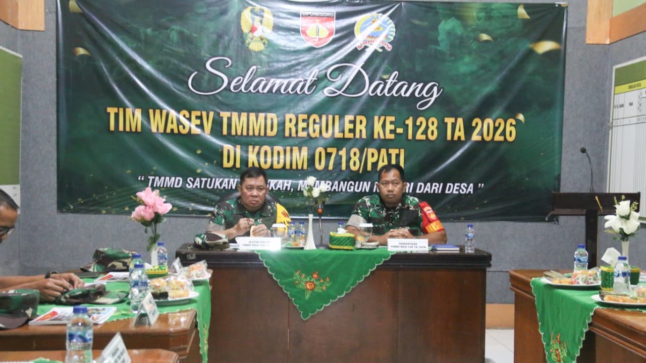 Tim Wasev TMMD Tinjau Pembangunan Desa Godo