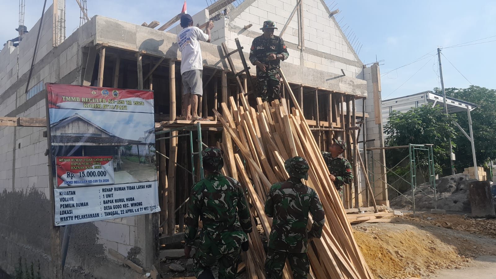 TMMD Pati Kebut Rumah Layak Untuk Warga