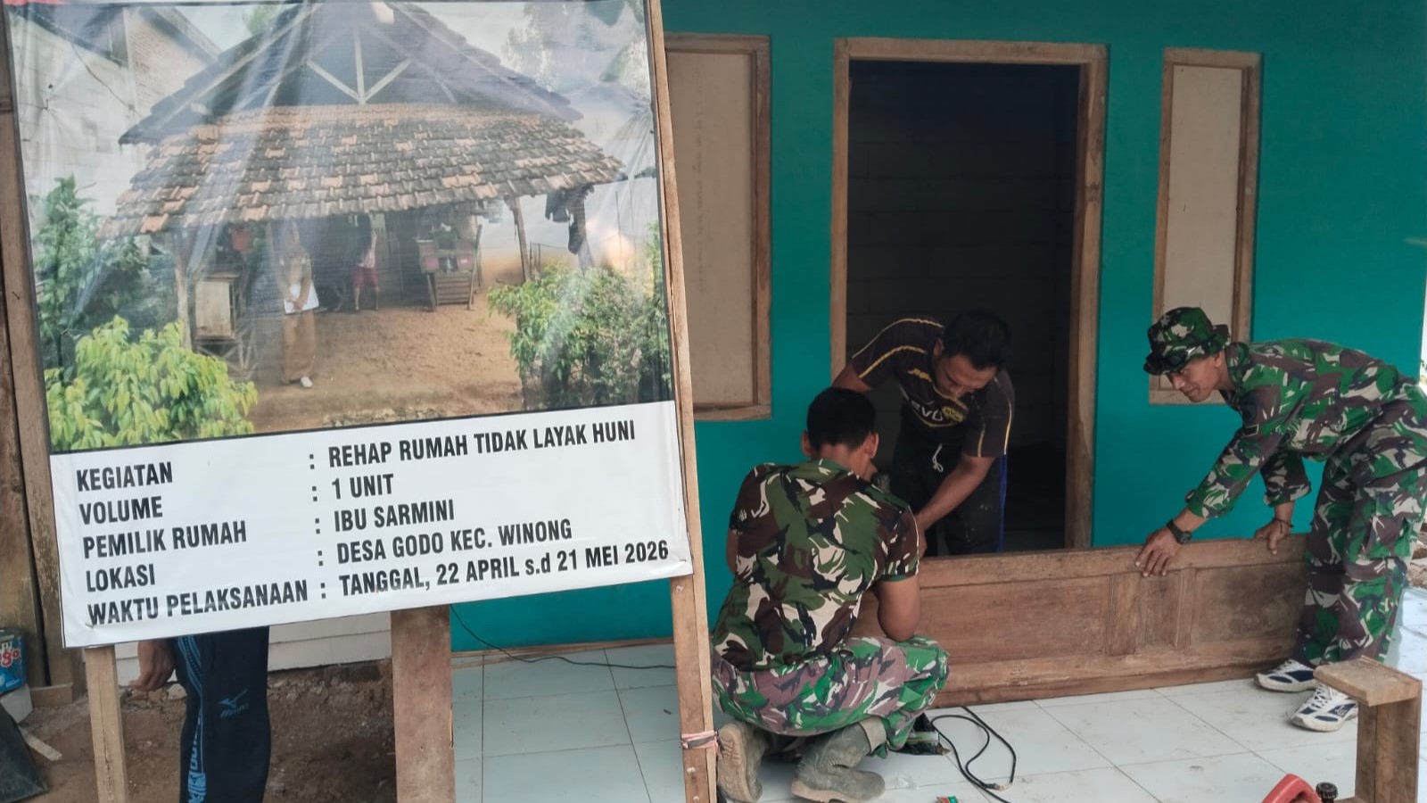 Rumah TMMD Godo Rampung Bantu Warga Bahagia